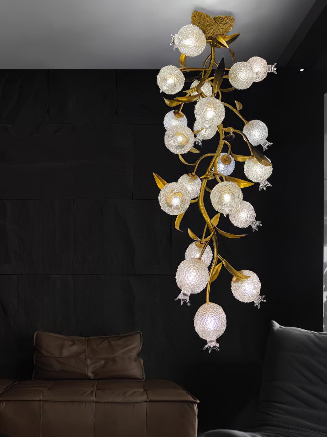 Qamelle Glass Ceiling Lamp-Moonnatur