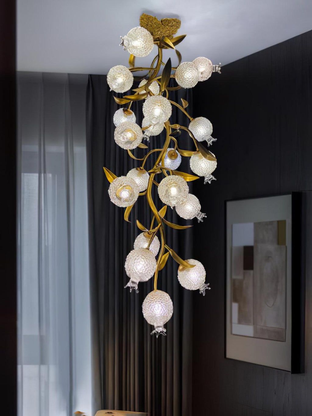 Qamelle Glass Ceiling Lamp-Moonnatur