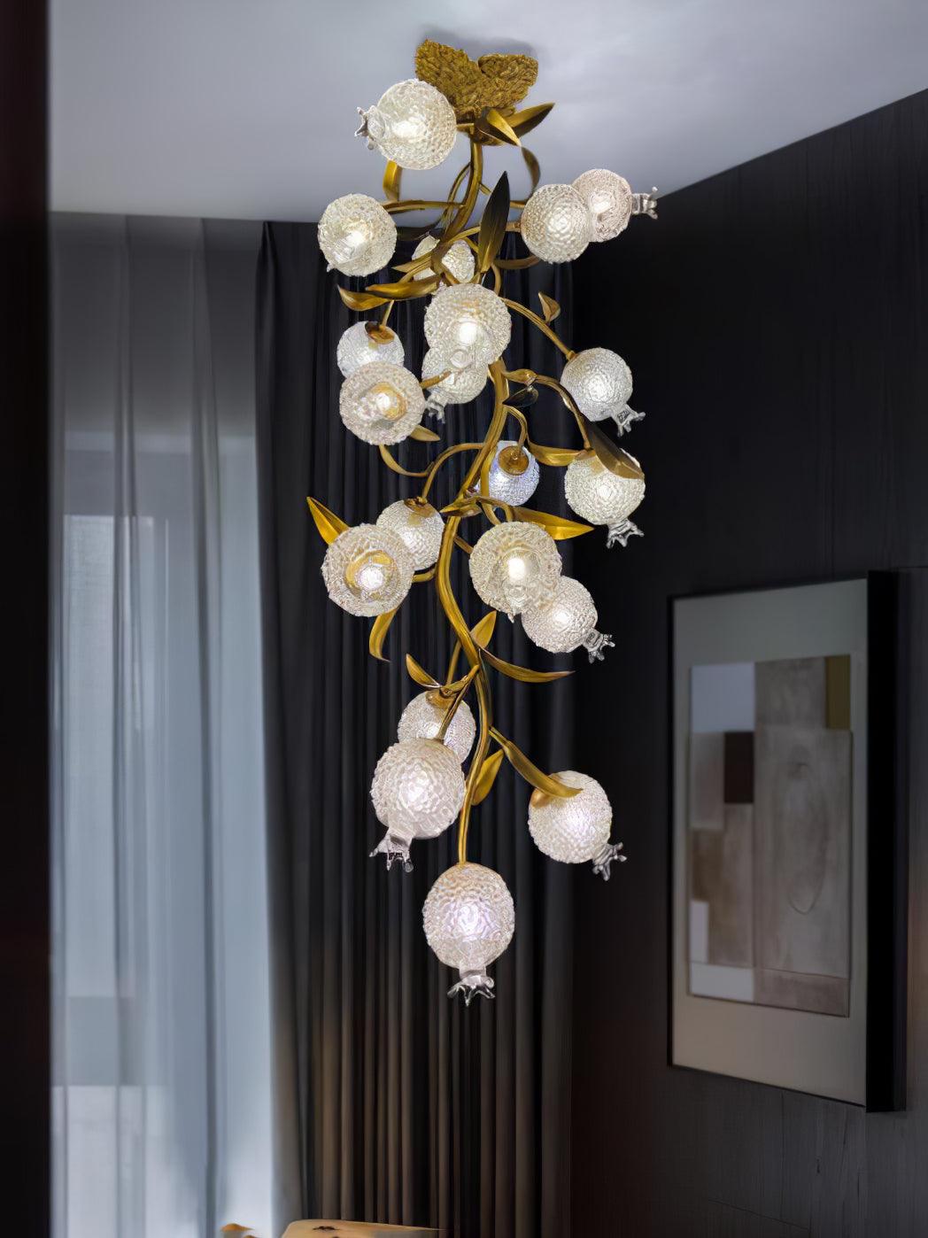 Qamelle Glass Ceiling Lamp-Moonnatur