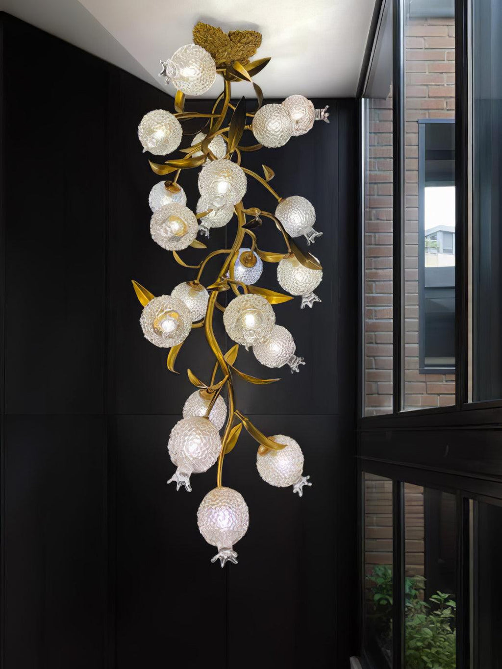 Qamelle Glass Ceiling Lamp-Moonnatur