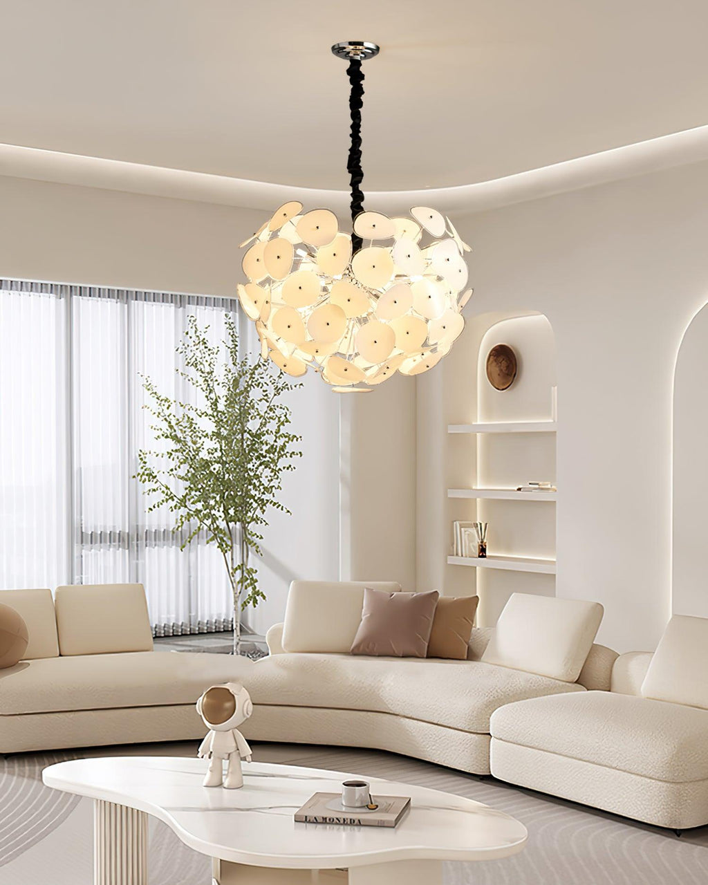 Galdenora Glass Chandelier-Moonnatur