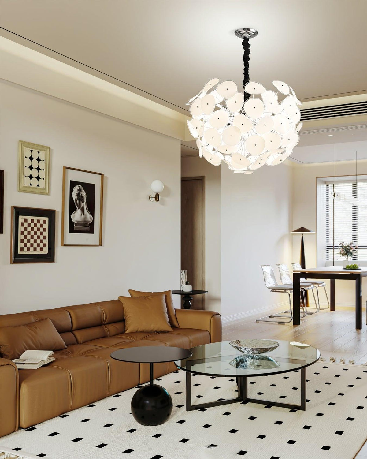 Galdenora Glass Chandelier-Moonnatur