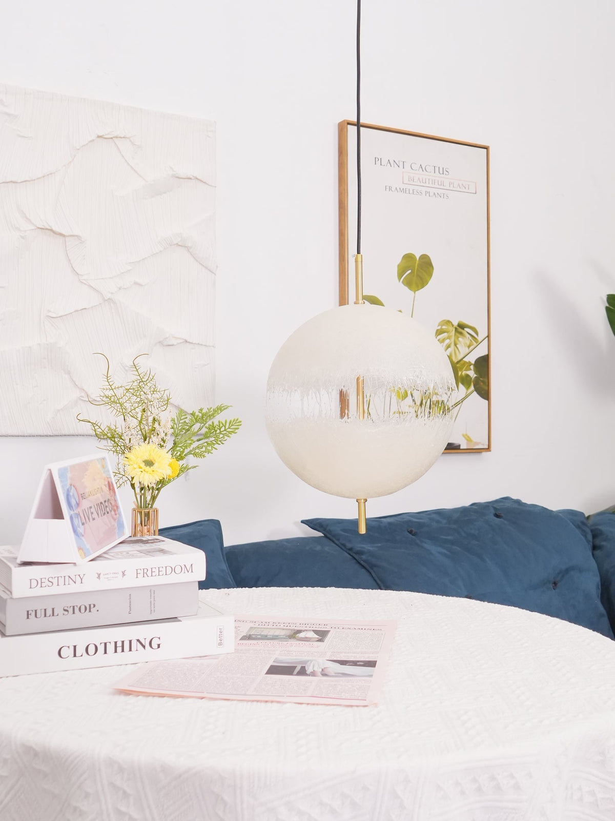 Iveross Fibreglass Pendant Light-Moonnatur