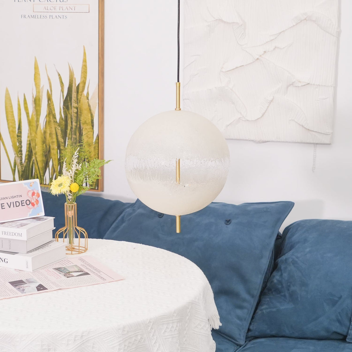 Iveross Fibreglass Pendant Light-Moonnatur