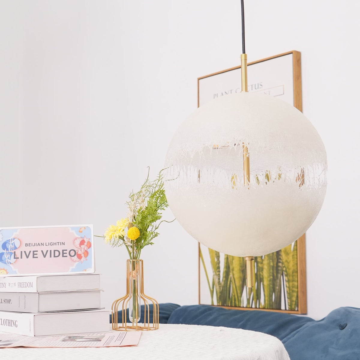 Iveross Fibreglass Pendant Light-Moonnatur