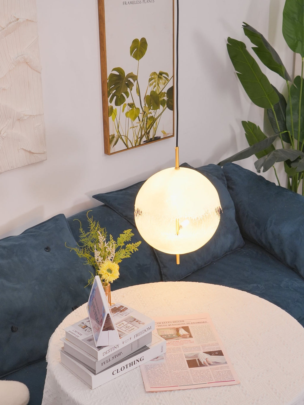 Iveross Fibreglass Pendant Light-Moonnatur