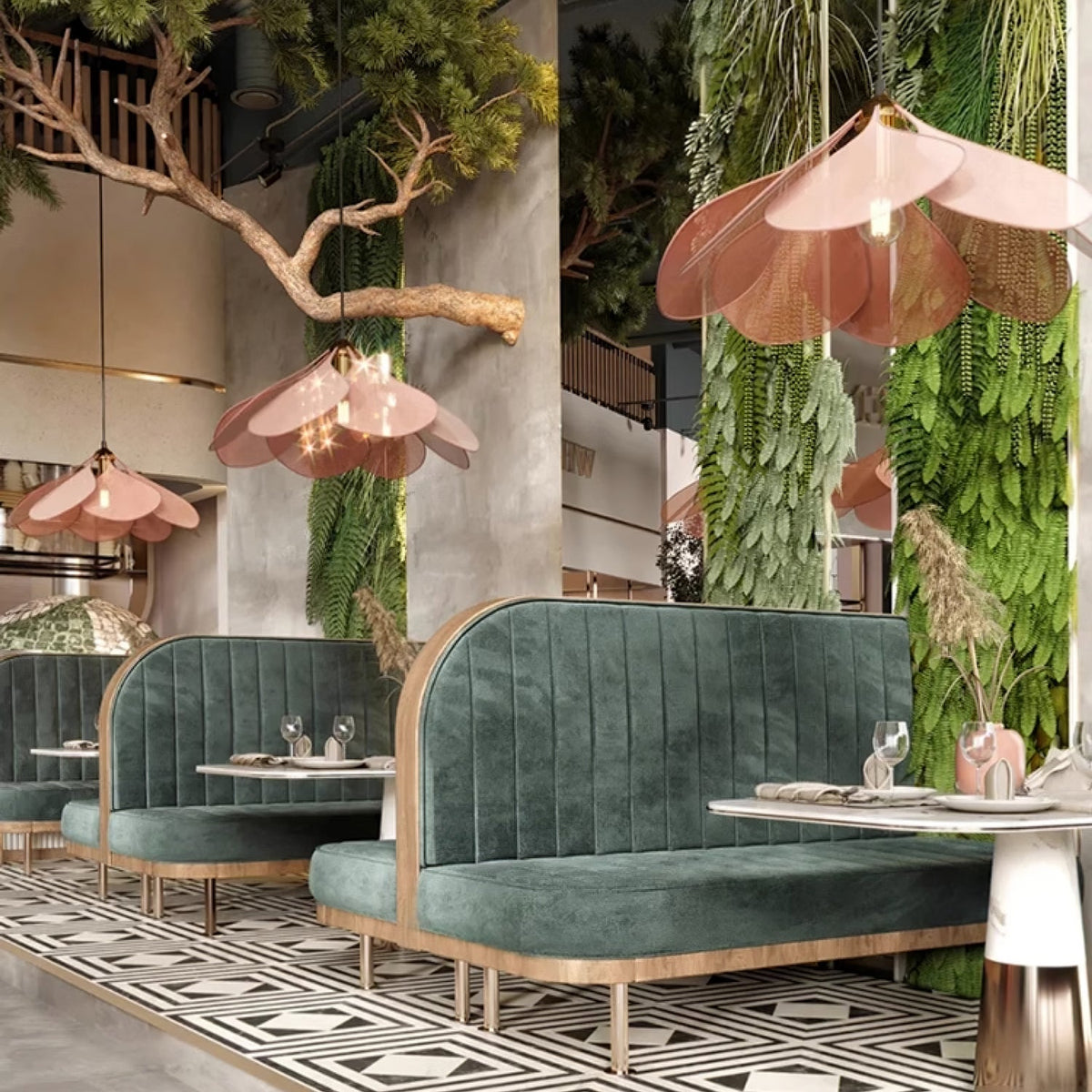 Mavelle Fabric Pendant Lamp-Moonnatur