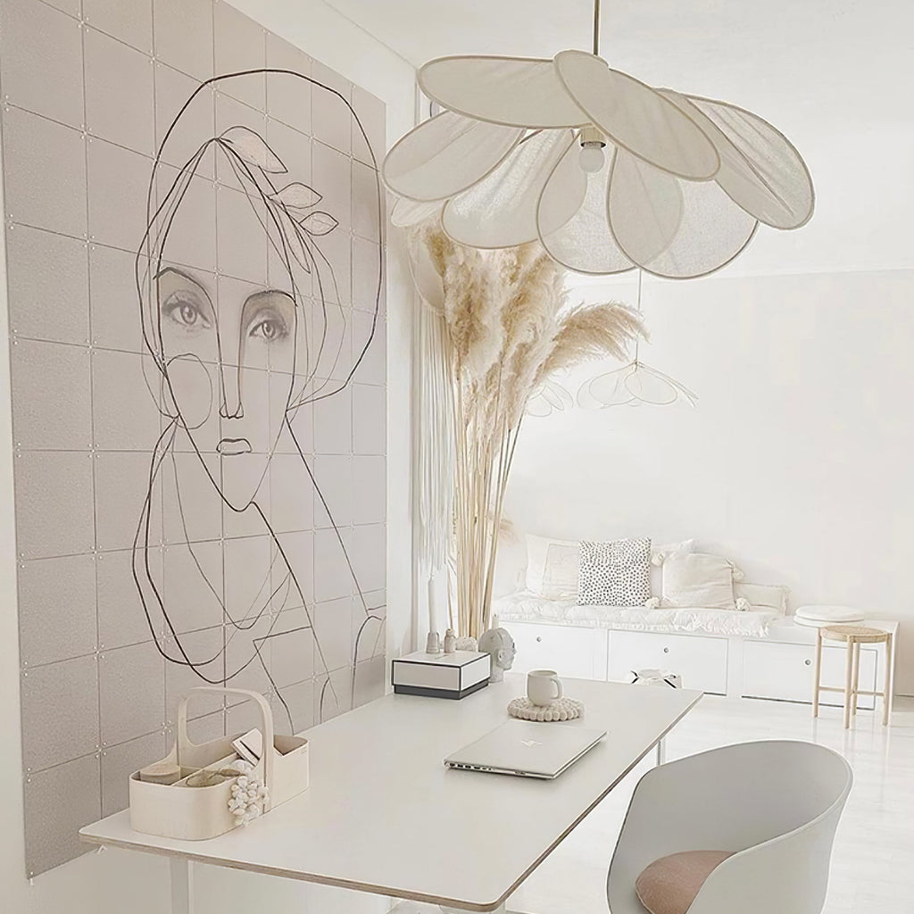 Mavelle Fabric Pendant Lamp-Moonnatur