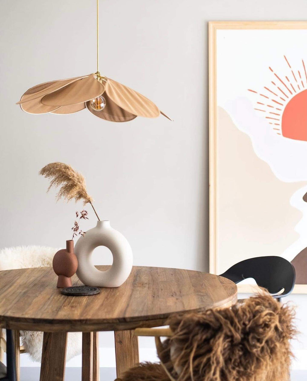Mavelle Fabric Pendant Lamp-Moonnatur