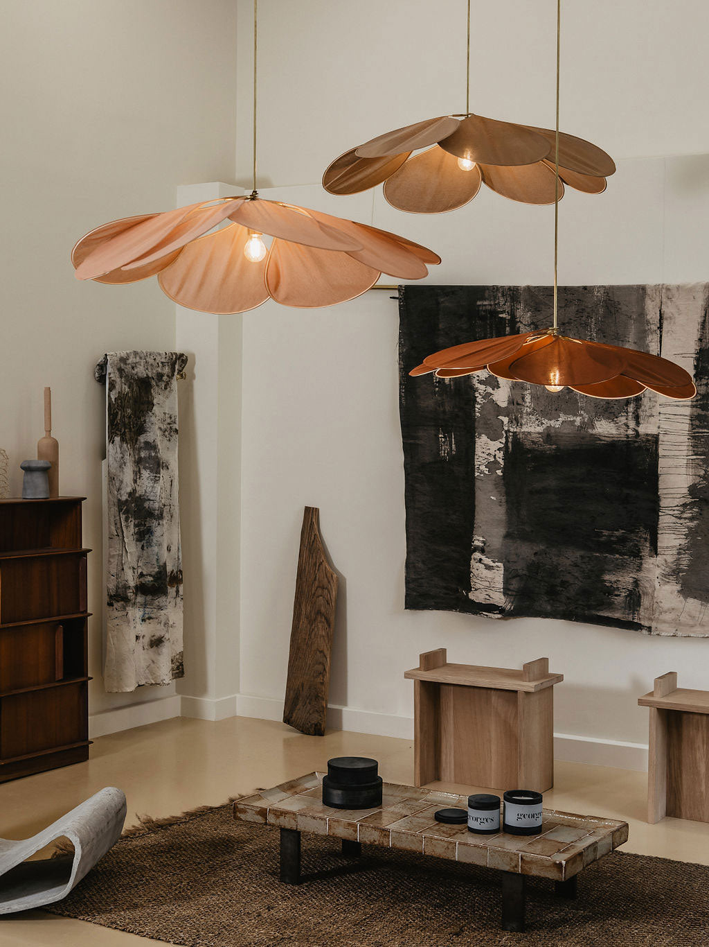 Mavelle Fabric Pendant Lamp-Moonnatur