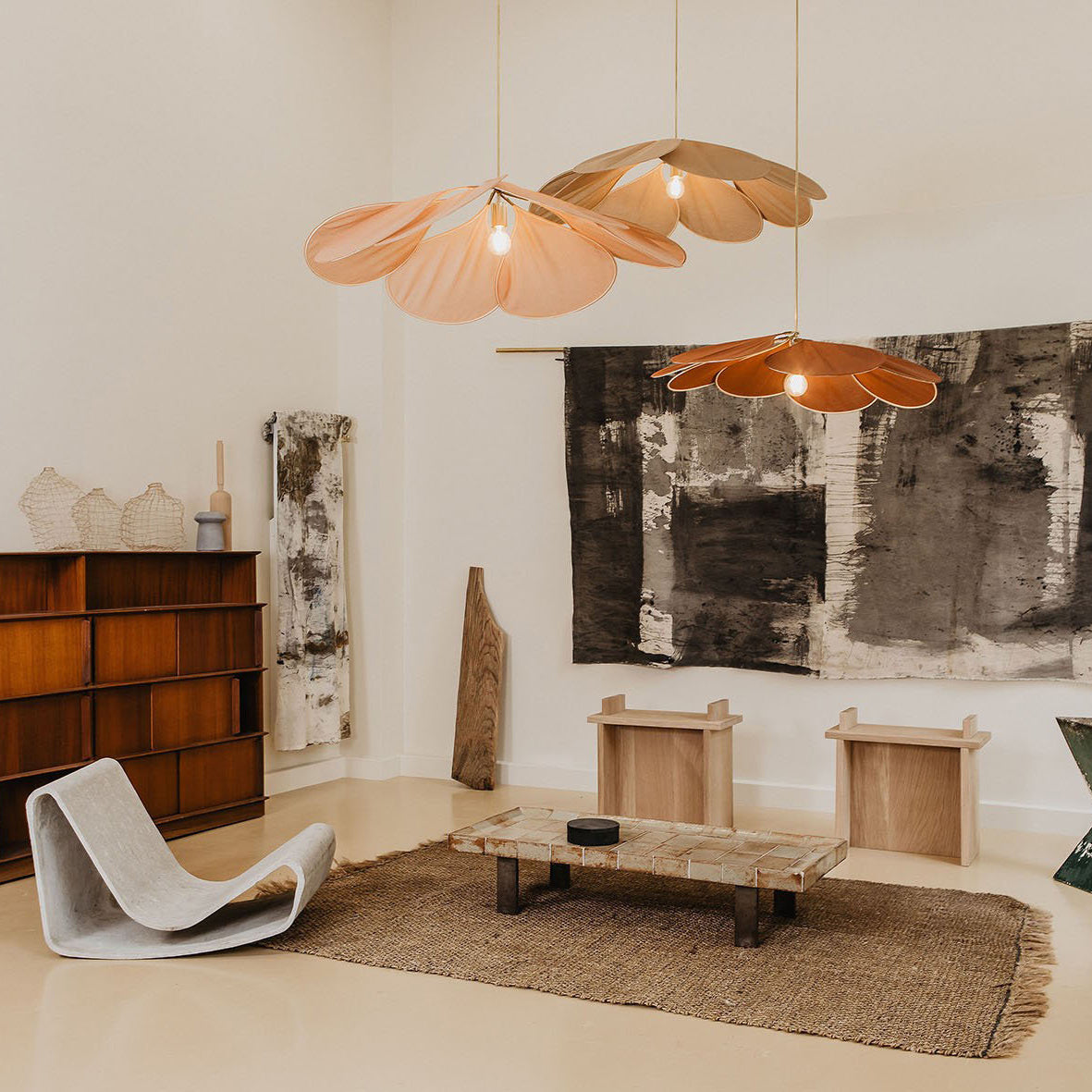 Mavelle Fabric Pendant Lamp-Moonnatur
