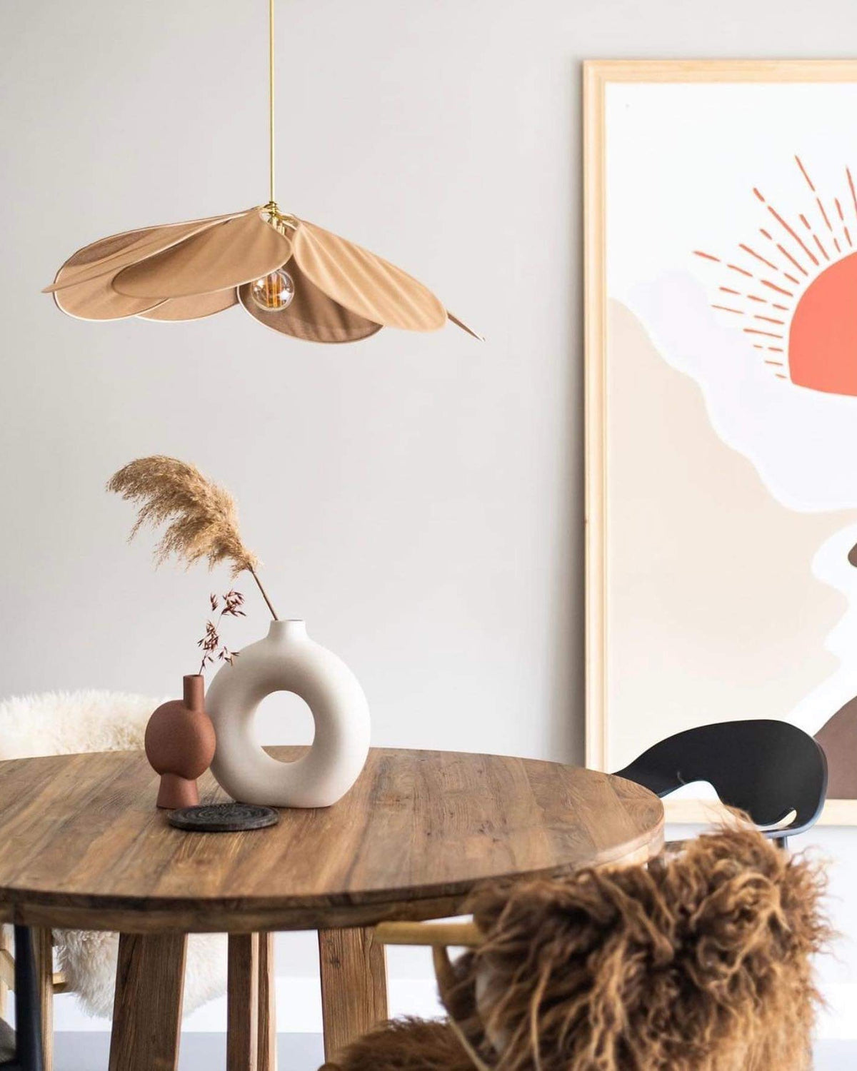 Mavelle Fabric Pendant Lamp-Moonnatur