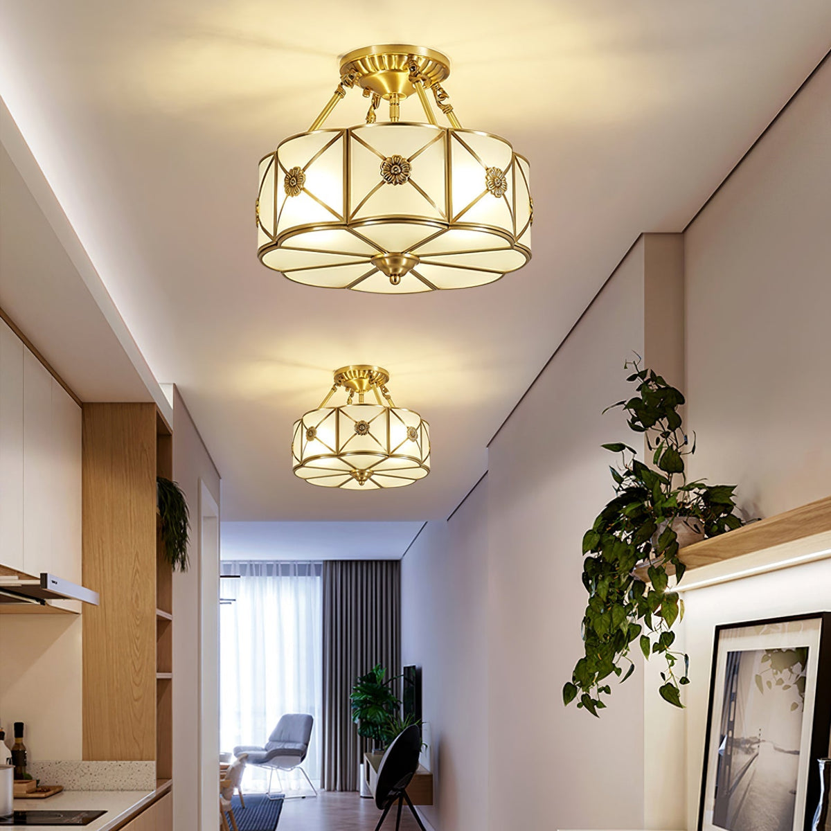 Ismara Glass Ceiling Light-Moonnatur