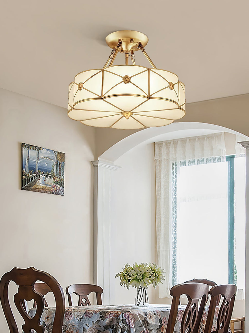 Ismara Glass Ceiling Light-Moonnatur