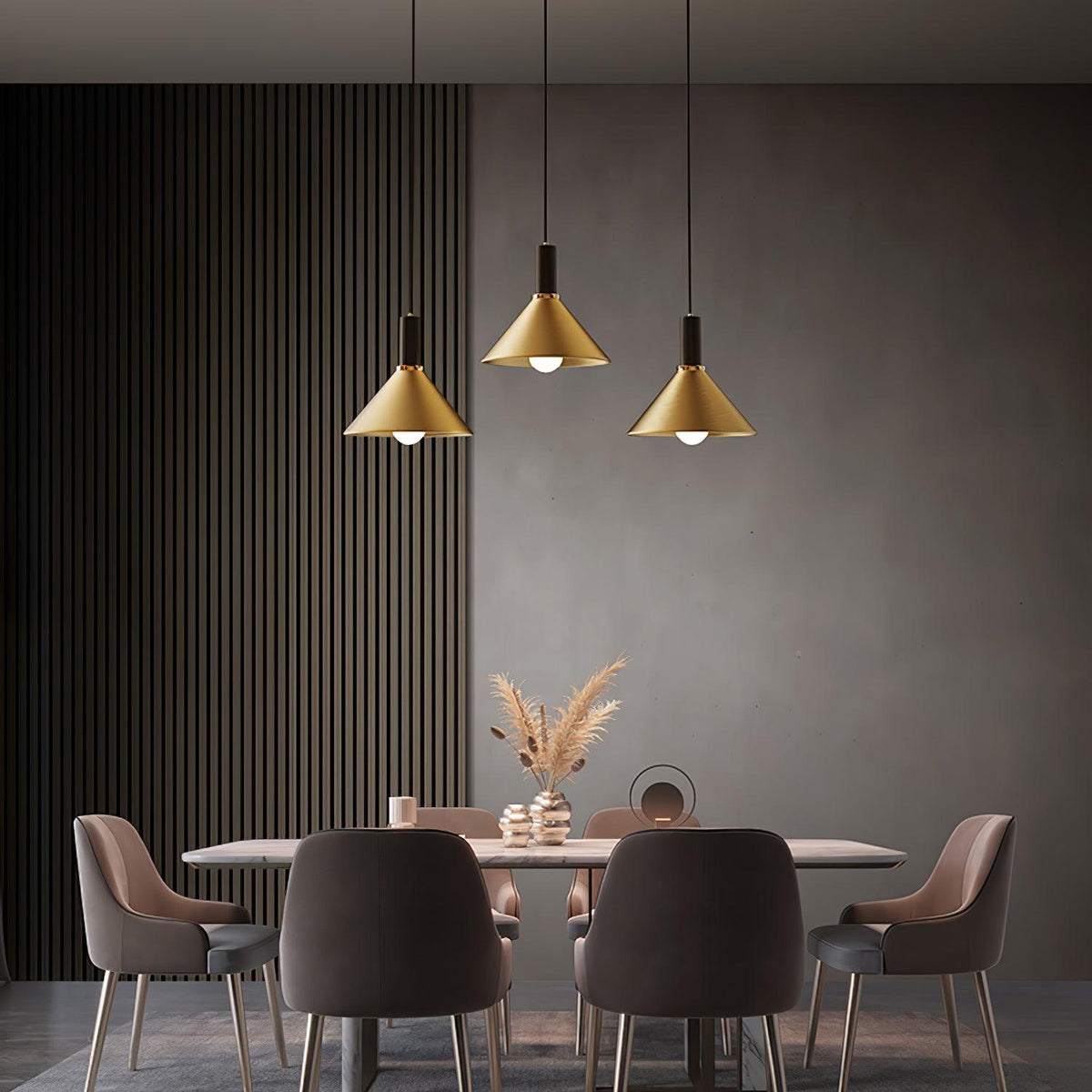 Casterhill Brass Pendant Light-Moonnatur