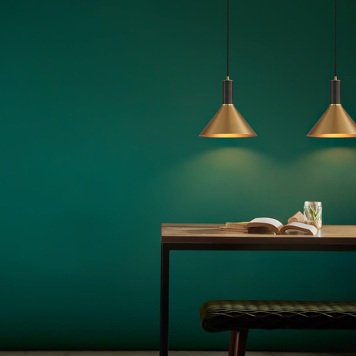 Casterhill Brass Pendant Light-Moonnatur