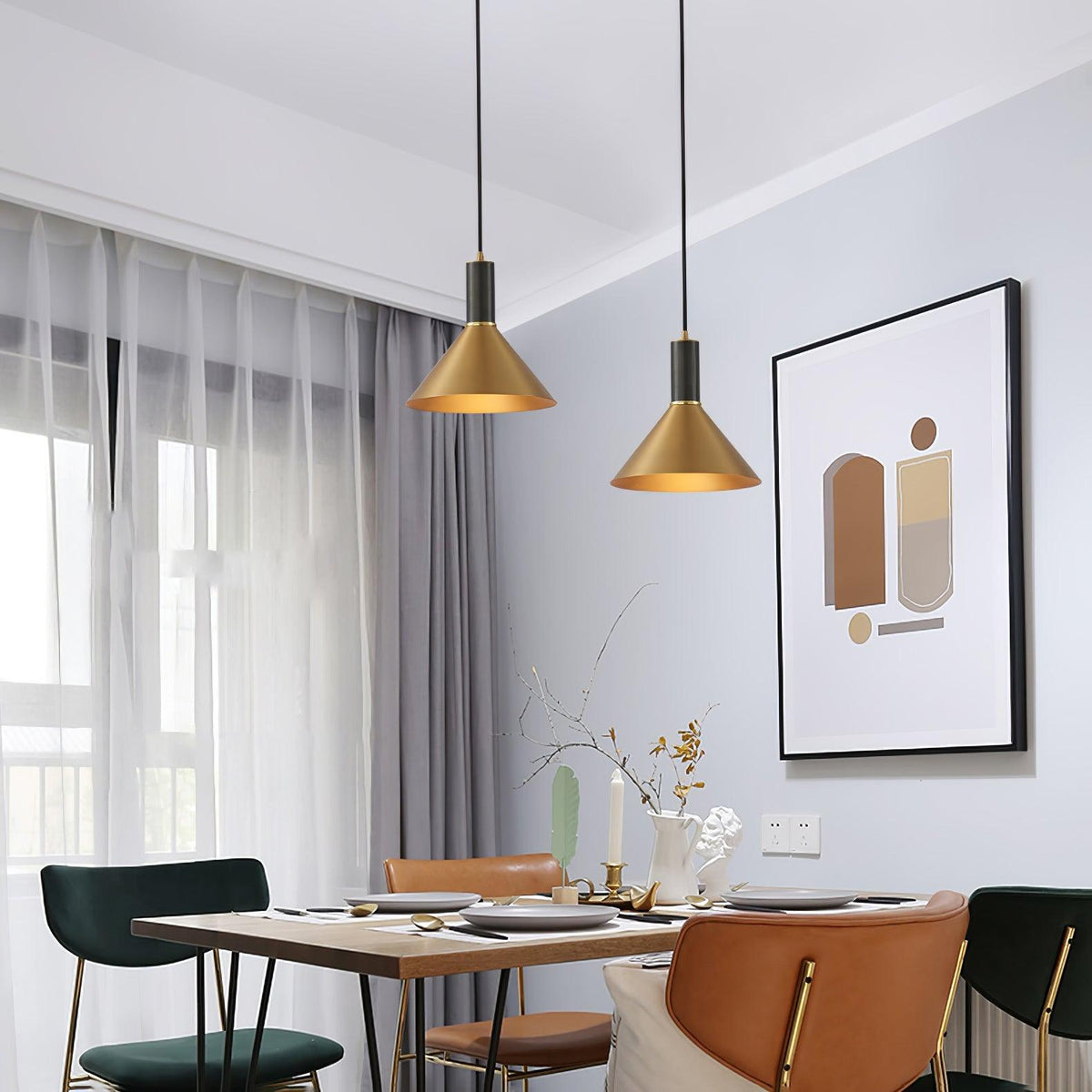 Casterhill Brass Pendant Light-Moonnatur