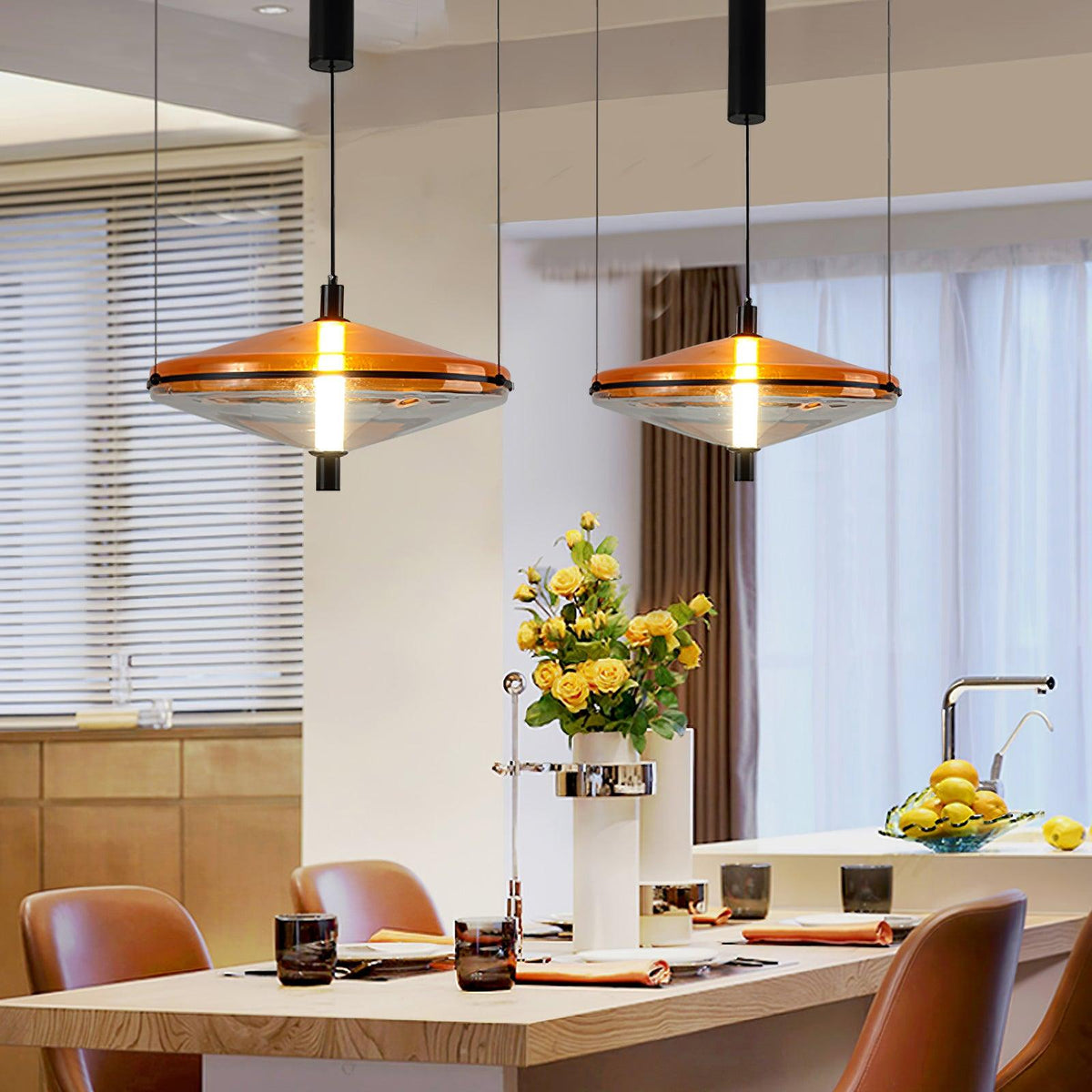 Pereneth Acrylic Pendant Light-Moonnatur