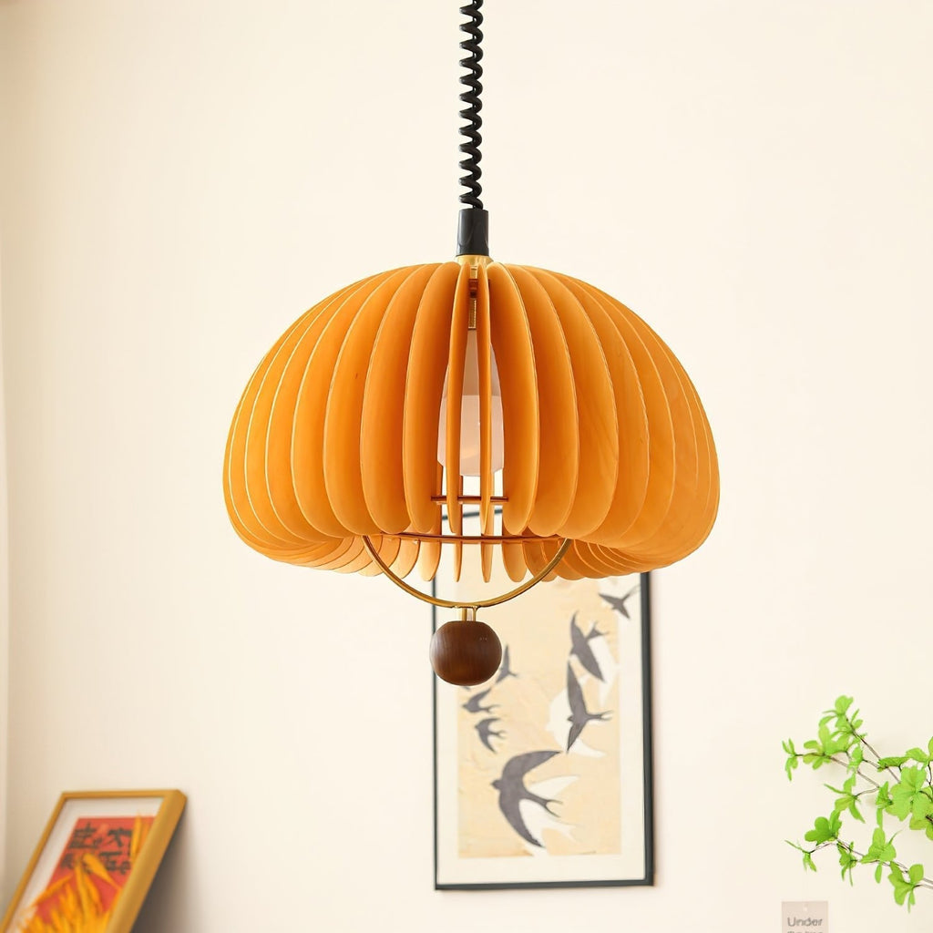 Farenina Wood Pendant Light-Moonnatur