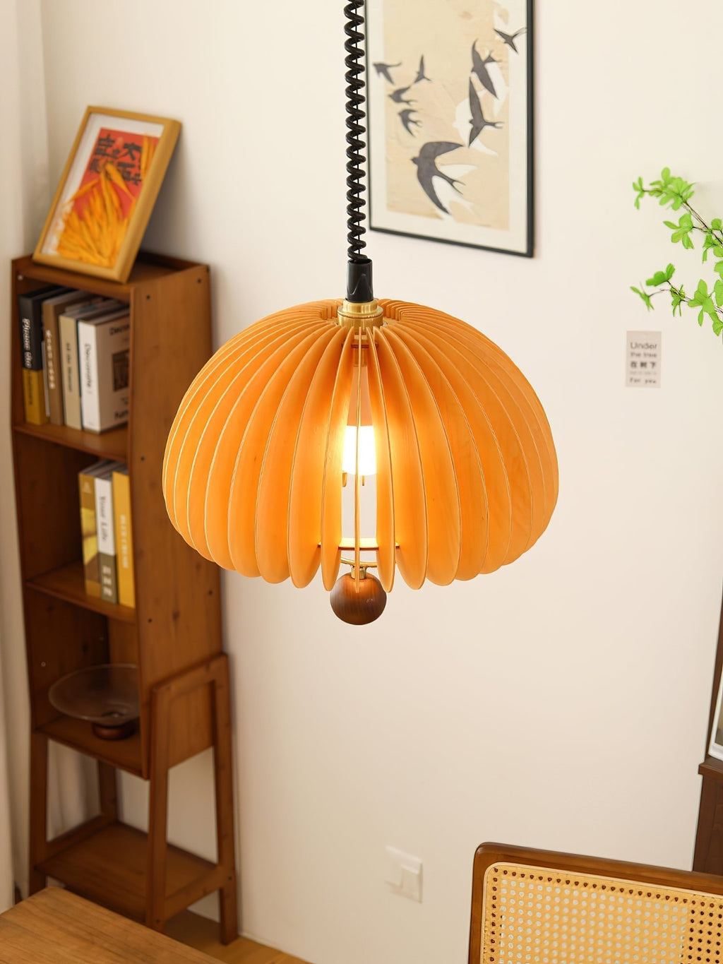 Farenina Wood Pendant Light-Moonnatur