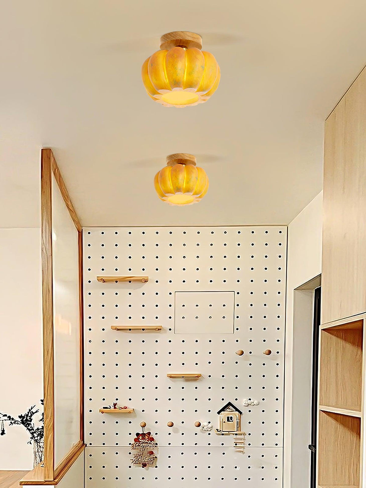Woldenwick Resin Ceiling Light-Moonnatur