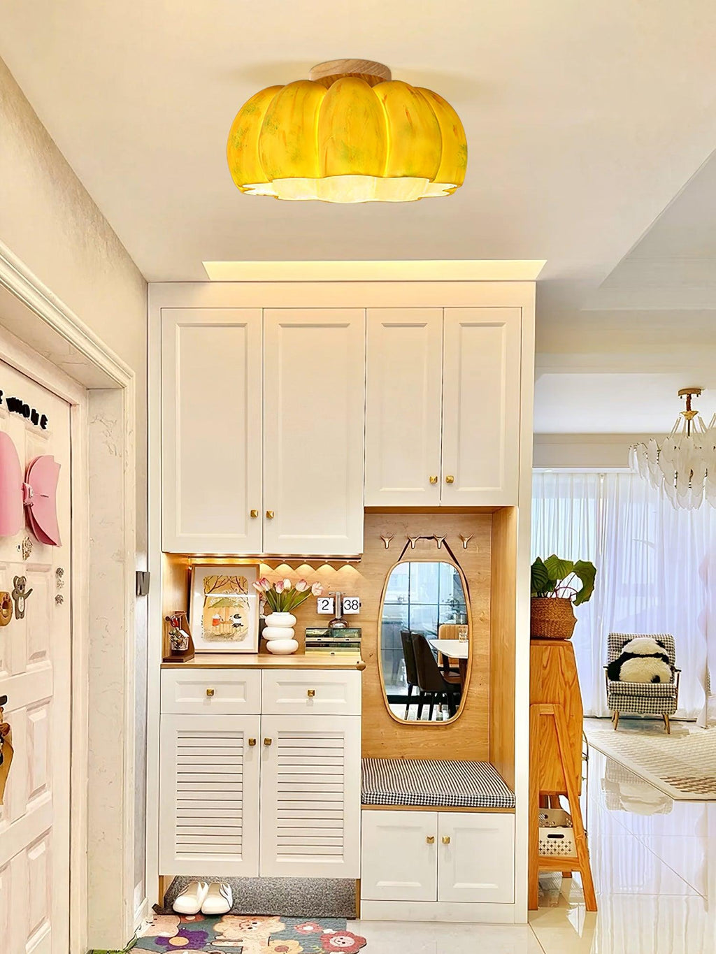 Woldenwick Resin Ceiling Light-Moonnatur