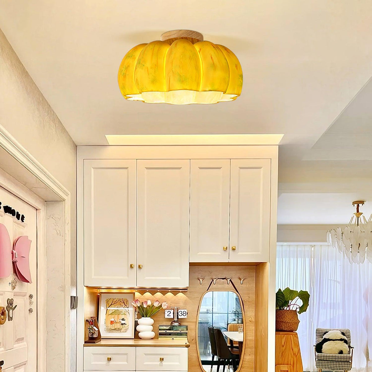 Woldenwick Resin Ceiling Light-Moonnatur