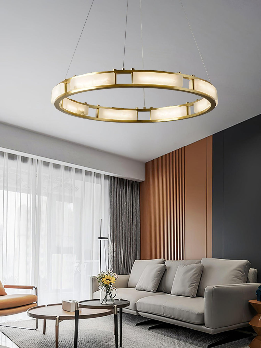 Orenina Alabaster Pendant Light-Moonnatur