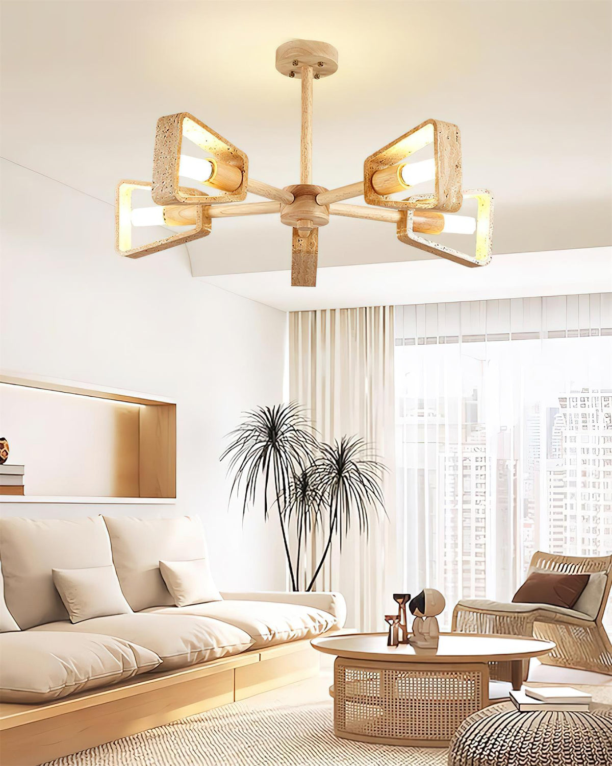 Corenwynne Travertine Ceiling Light-Moonnatur