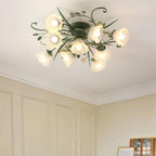 Larkena Ceramic Ceiling Light-Moonnatur
