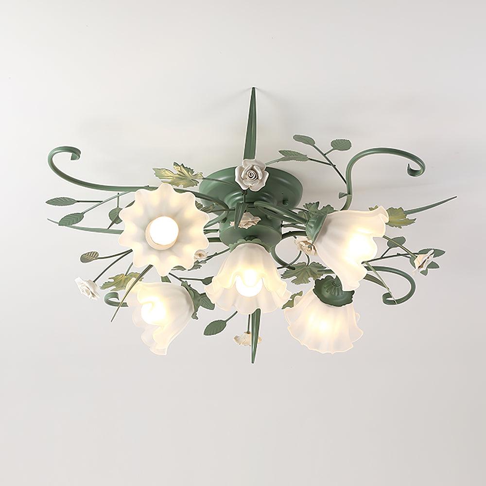 Larkena Ceramic Ceiling Light-Moonnatur