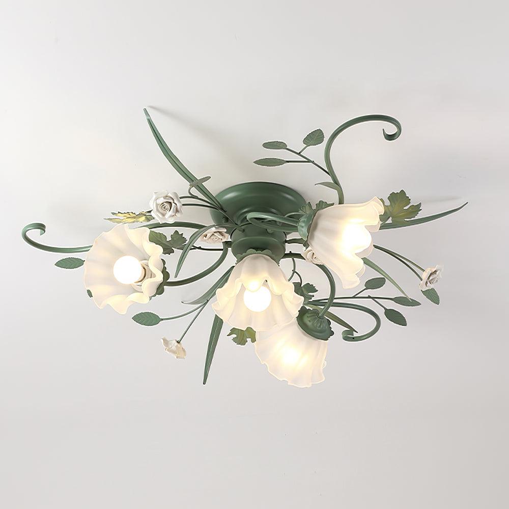Larkena Ceramic Ceiling Light-Moonnatur