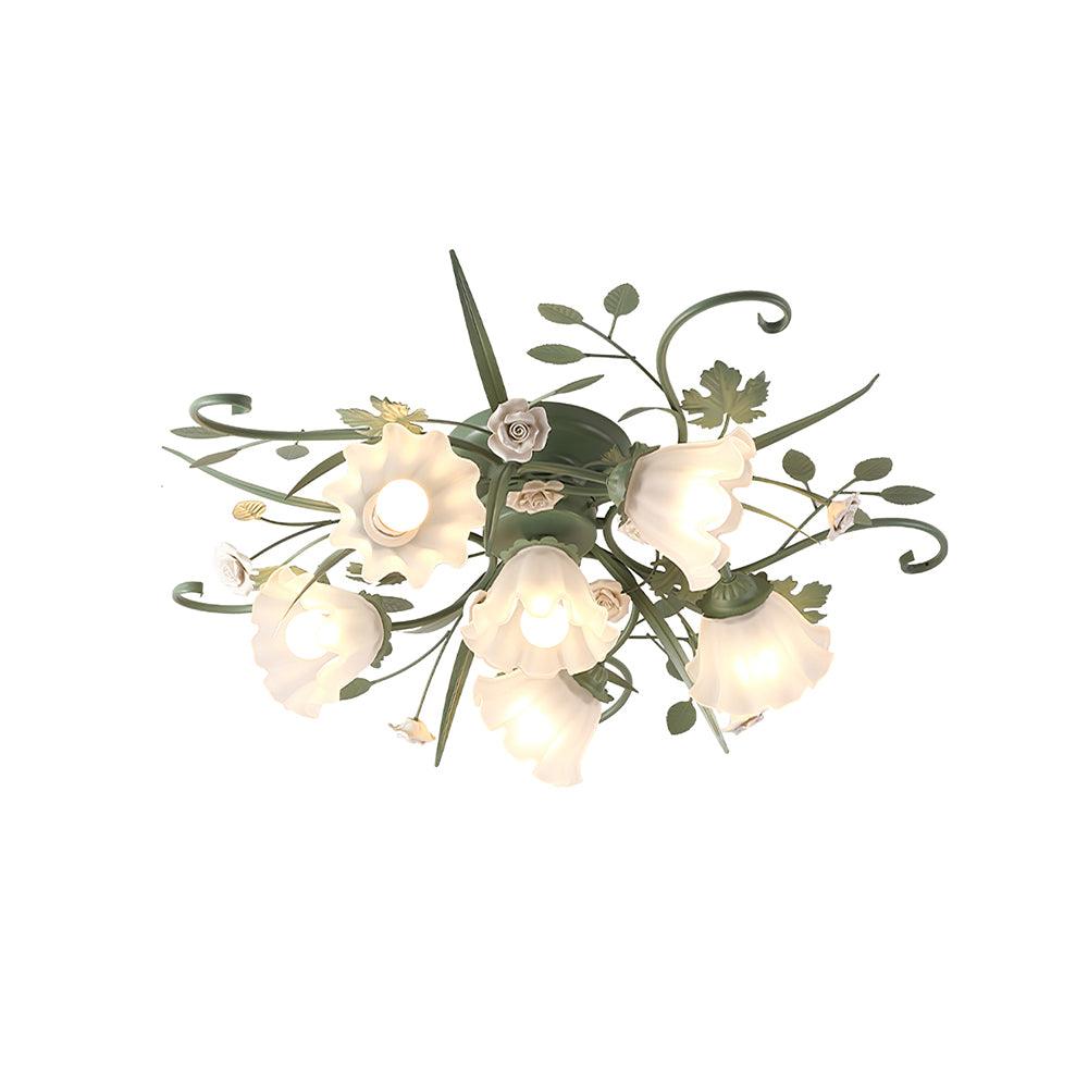 Larkena Ceramic Ceiling Light-Moonnatur