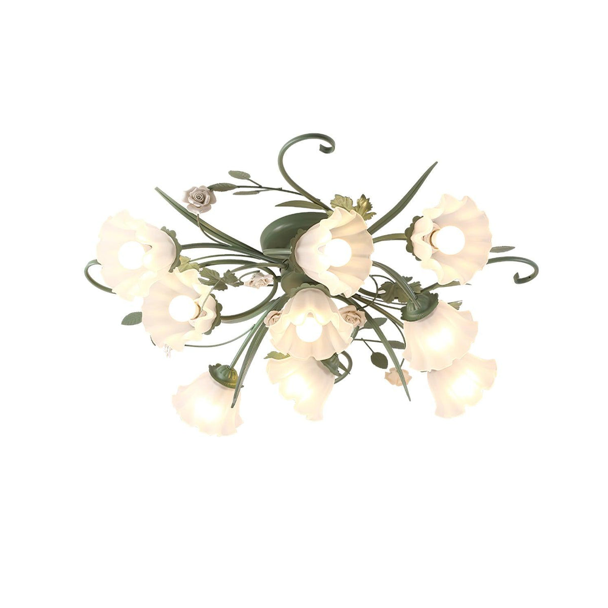 Larkena Ceramic Ceiling Light-Moonnatur