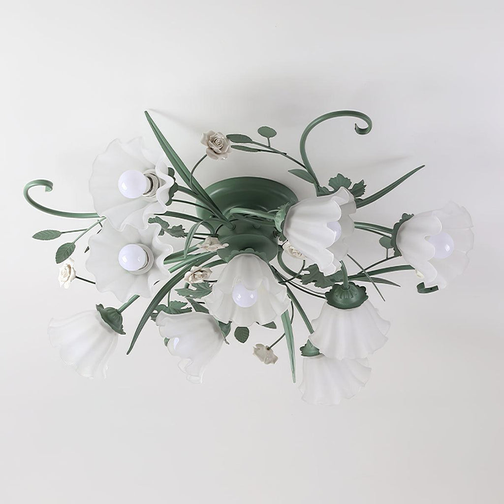 Larkena Ceramic Ceiling Light-Moonnatur