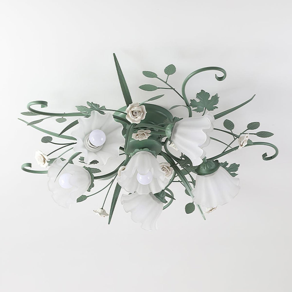Larkena Ceramic Ceiling Light-Moonnatur