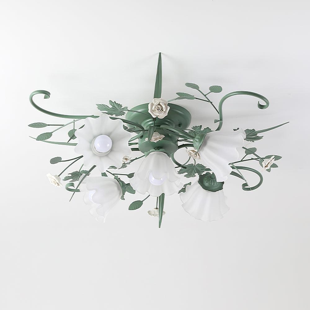Larkena Ceramic Ceiling Light-Moonnatur