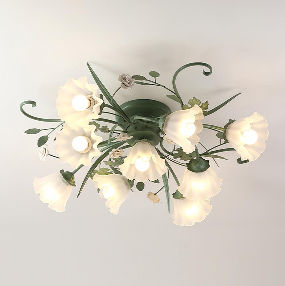 Larkena Ceramic Ceiling Light-Moonnatur