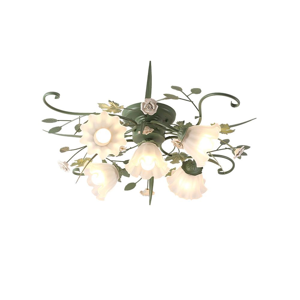 Larkena Ceramic Ceiling Light-Moonnatur