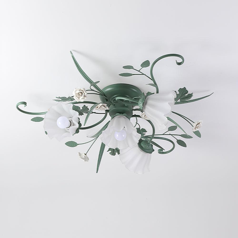 Larkena Ceramic Ceiling Light-Moonnatur
