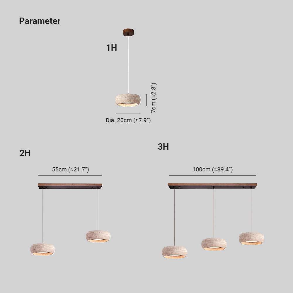 Cindelina Travertine Pendant Light-Moonnatur