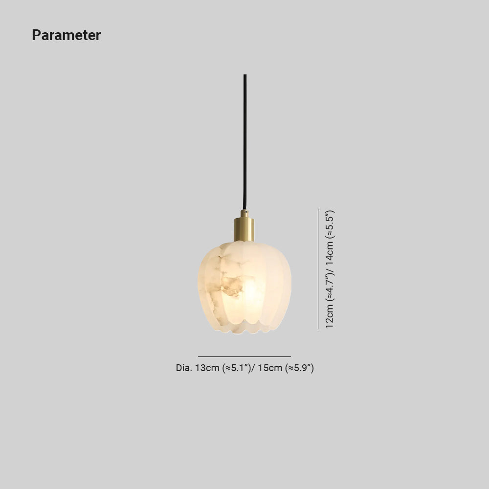 Garnelenora Alabaster Pendant Light-Moonnatur