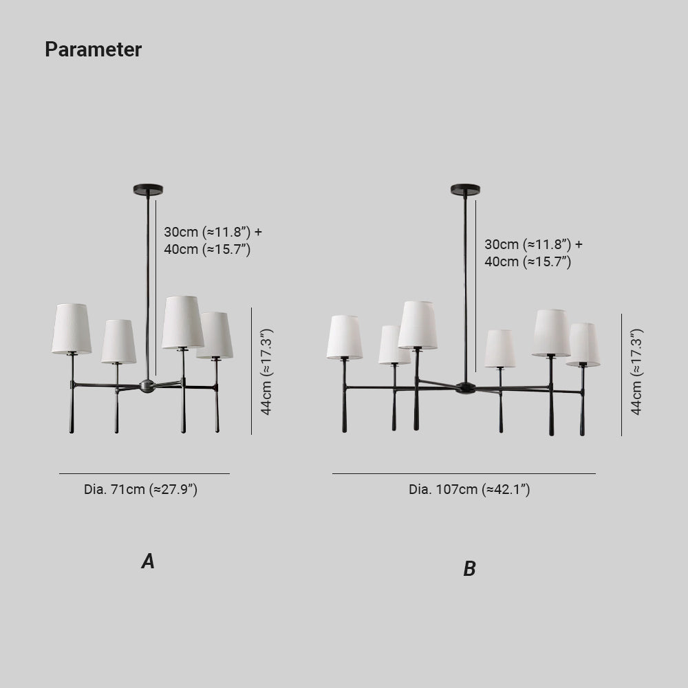 Inverwick Fabric Chandelier-Moonnatur