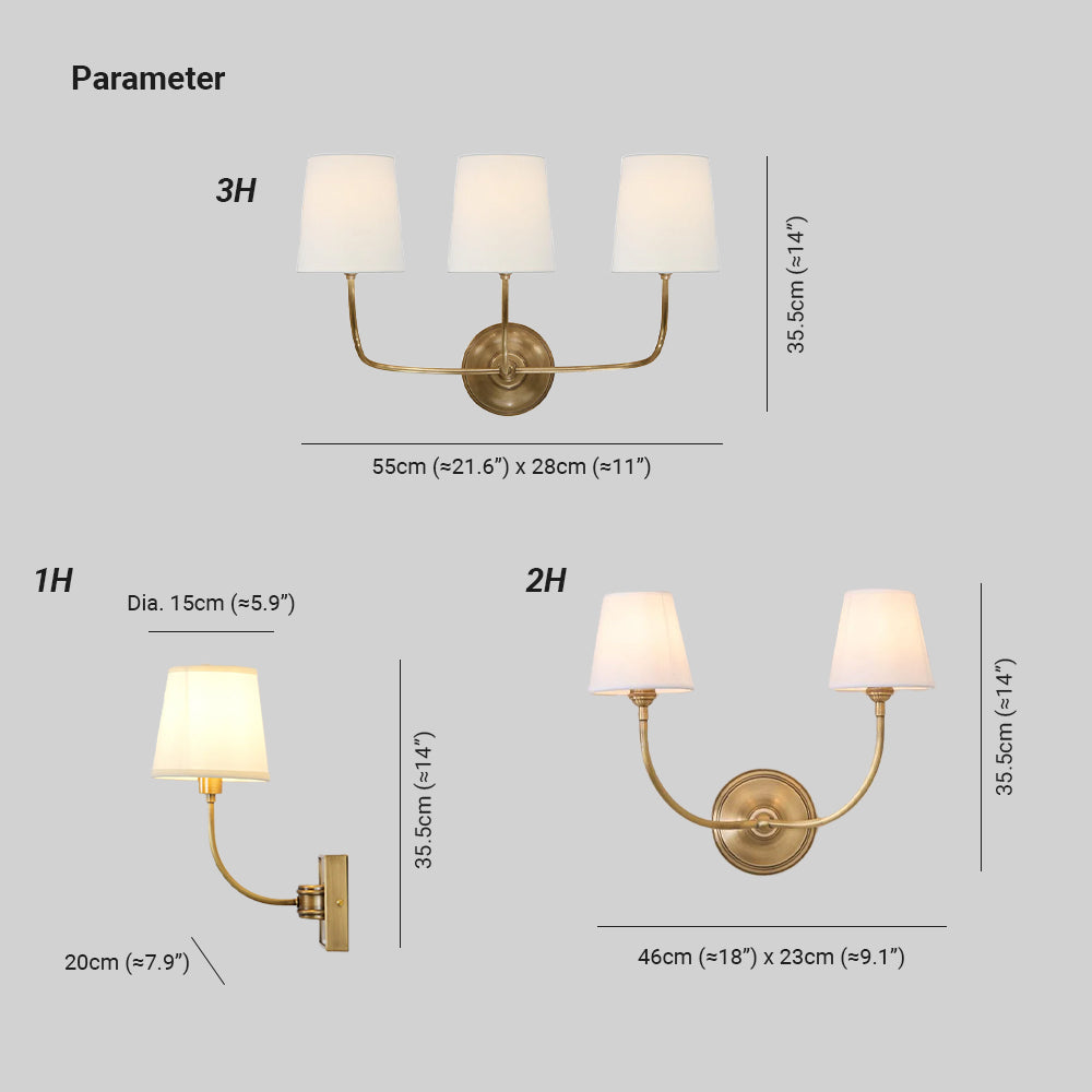 Auberlynne Fabric Wall Light-Moonnatur