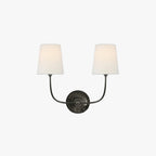 Auberlynne Fabric Wall Light-Moonnatur