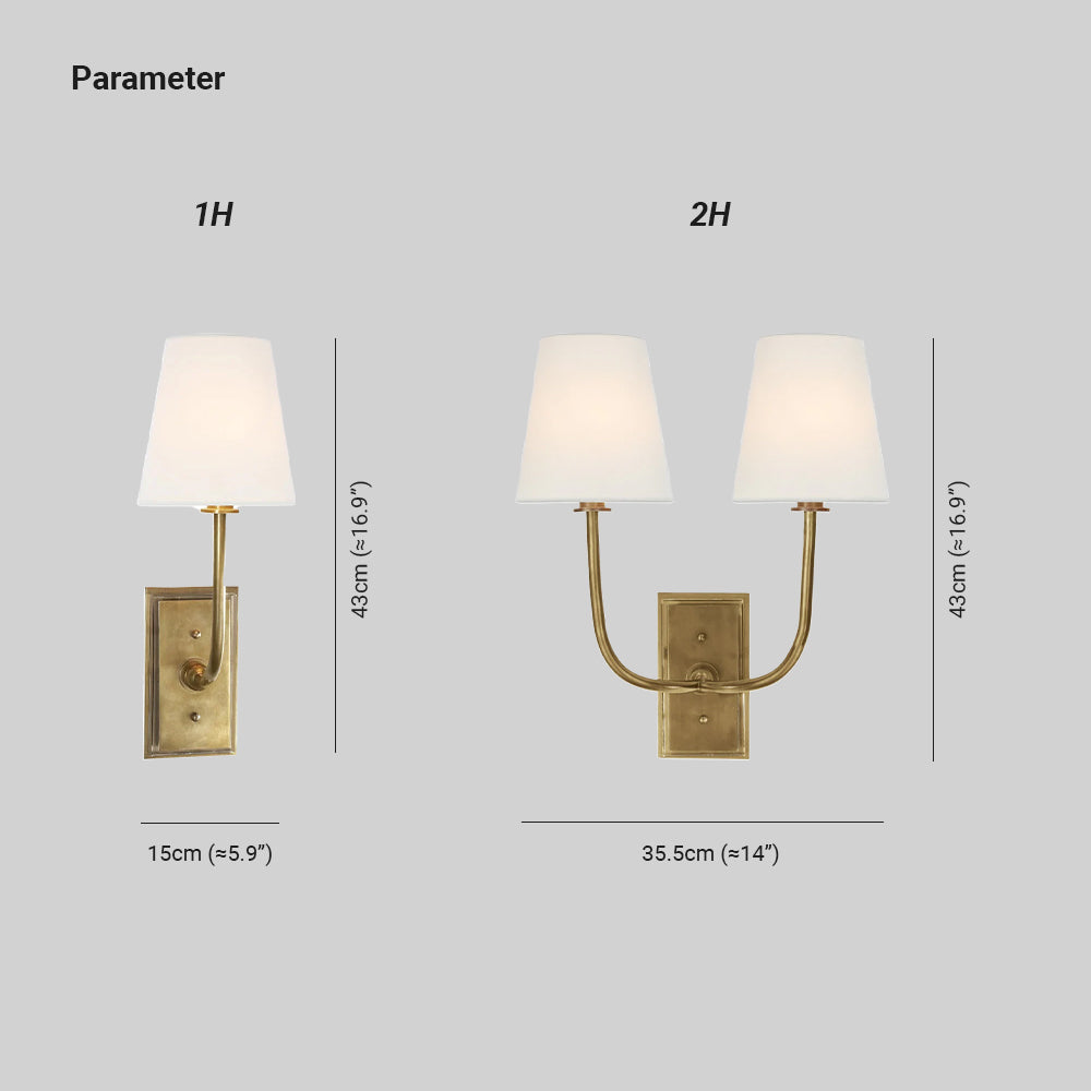 Yarrellyn Fabric Wall Light-Moonnatur
