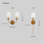 Ashenlynne Fabric Wall Light-Moonnatur