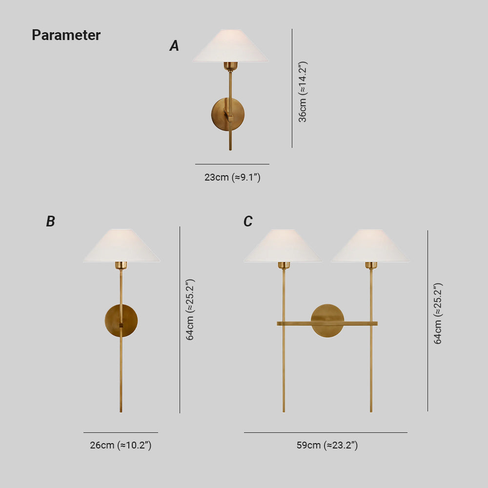 Whitenorie Fabric Wall Light-Moonnatur