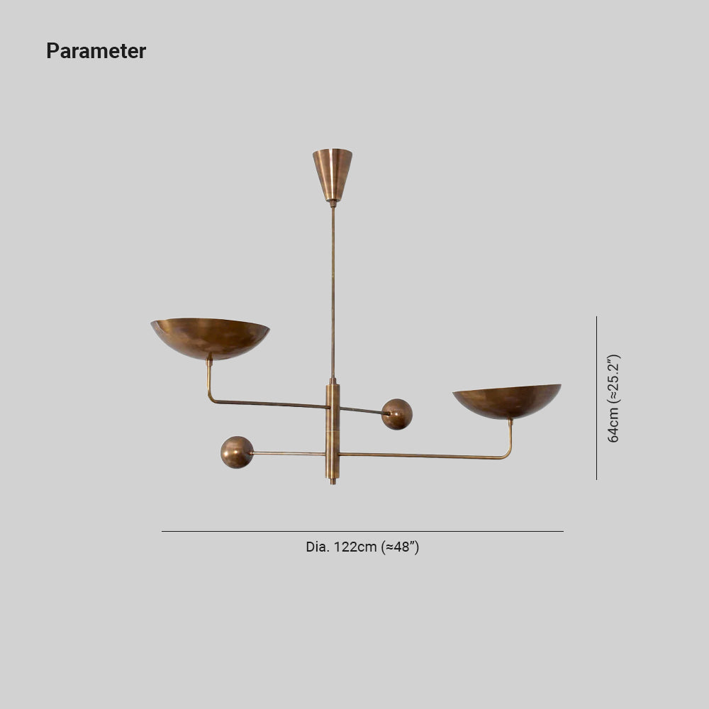 Ashenlyn Brass Chandelier-Moonnatur