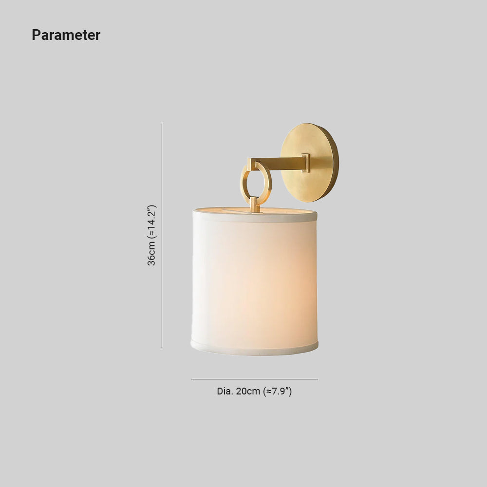 Aberoria Fabric Wall Light-Moonnatur
